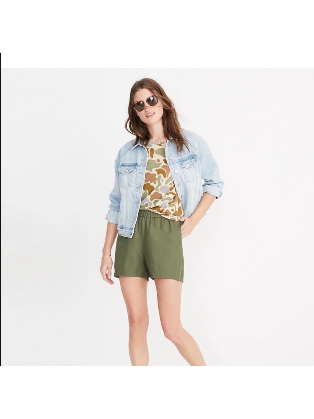 Madewell pull on shorts - Desert Olive Size Small NEW